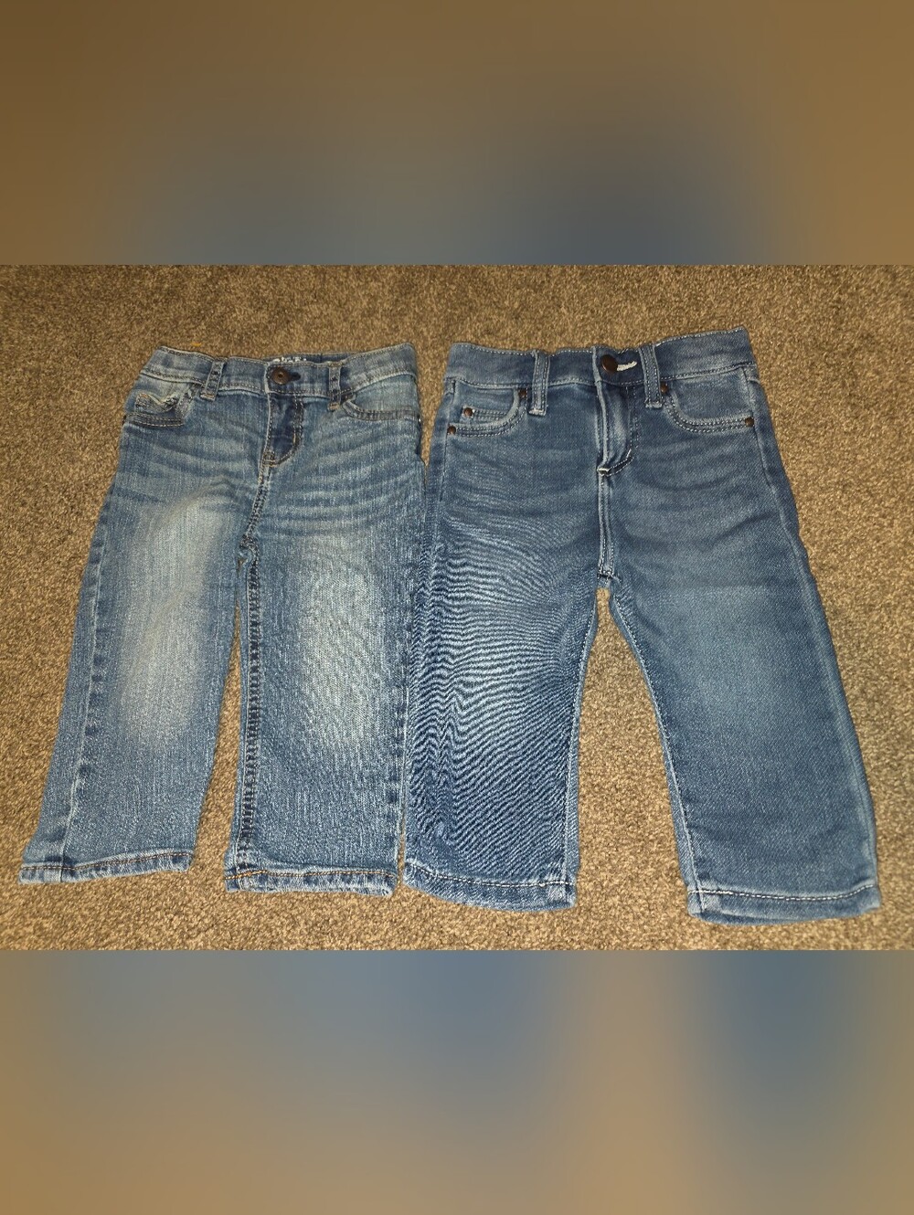 2 Pairs Of Boy's 18 Months Blue Jeans